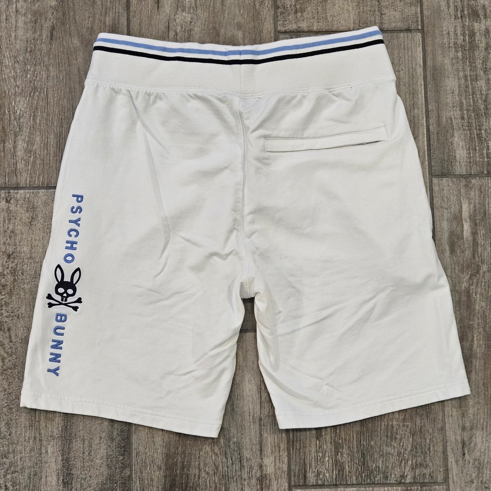 Psycho Bunny Dovedale sweat shorts Mens Size XS White Logo‎ Embroidered Casual - Picture 5 of 9